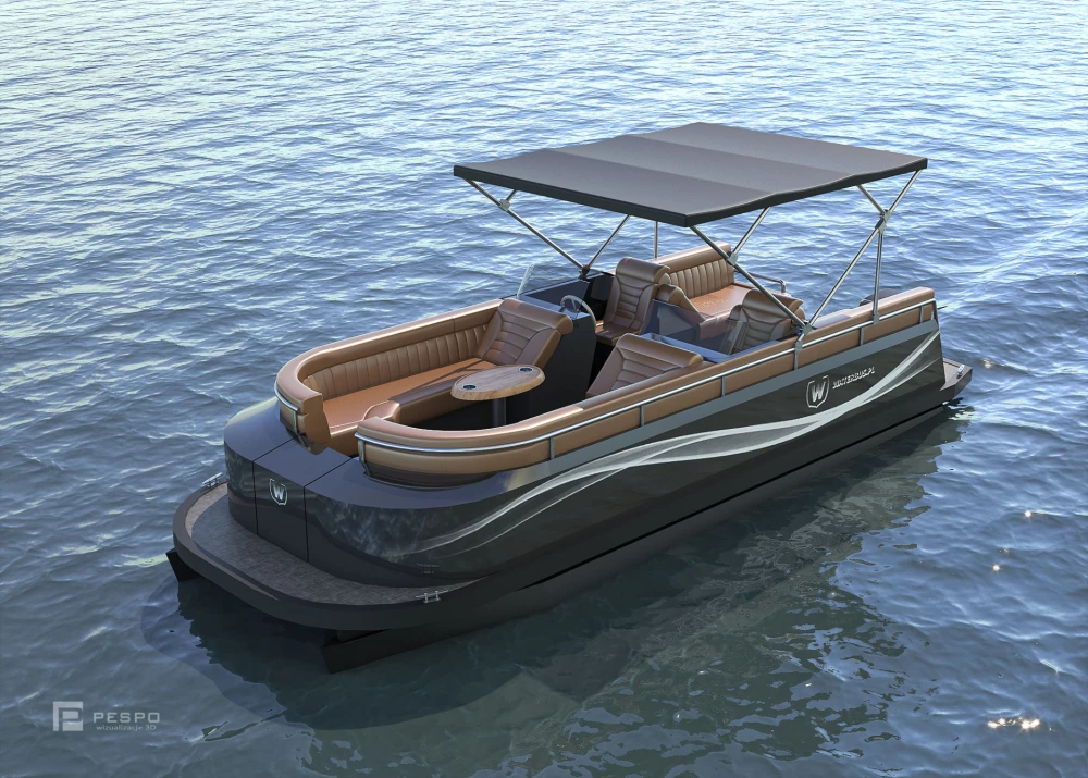 Wizualizacja produktowa łodzi na wodzie | Pesponet