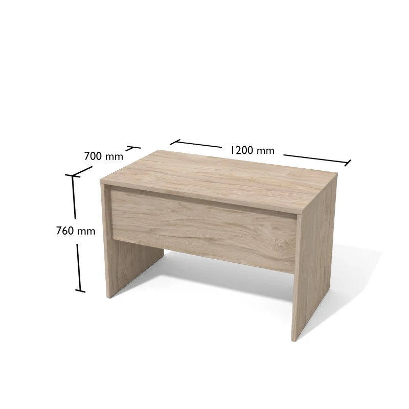 Biurko proste meblowe 120cm orzech rockford