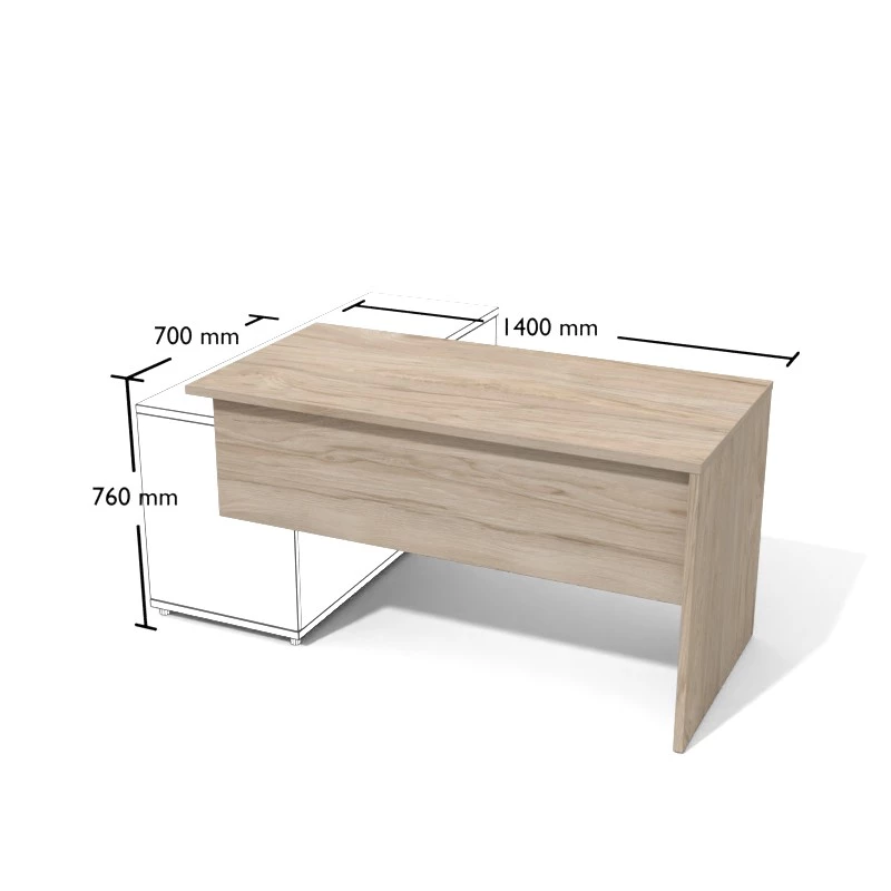Biurko proste nakładane o długości 140cm