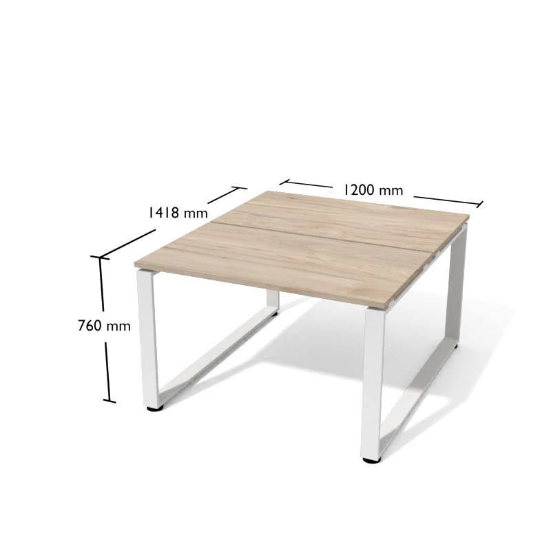 Biurko dwustanowiskowe na konstrukcji metalowej. Meble do biura - Pesponet