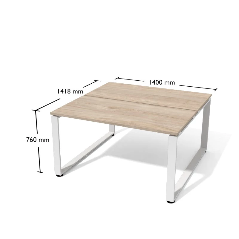 Biurko dwuosobowe 140cm na nogach metalowych - Pesponet