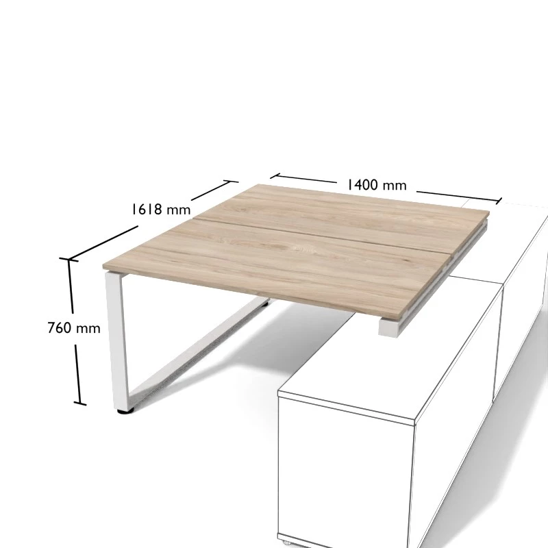 Biurko dwuosobowe 140cm Antrax