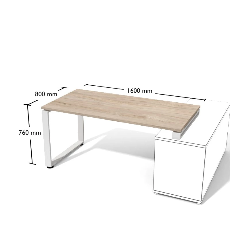 Biurko 160x80cm do zestawu z dodatkowym kontenerem
