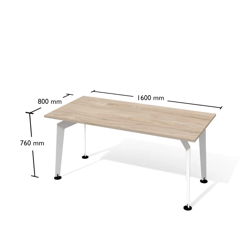 Nowoczesne biurko na konstrukcji metalowej. Wymiar biurka 160x80 cm.