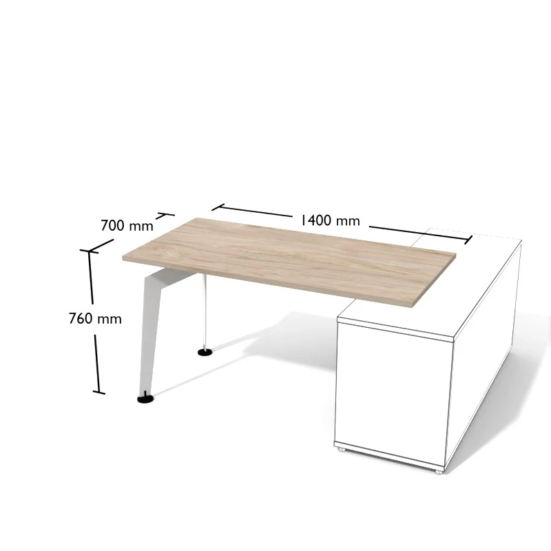 Nowoczesne biurko na konstrukcji metalowej. Wymiar biurka 140x70 cm.