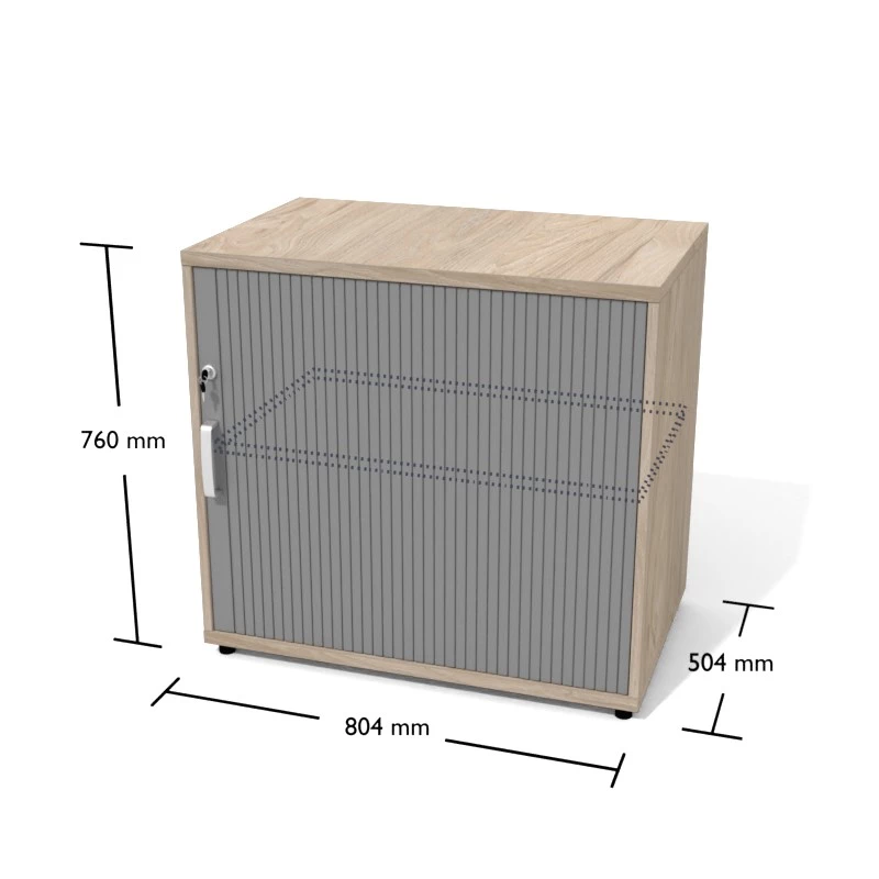 Rysunek kontenera żaluzjowego wraz z wymiarami