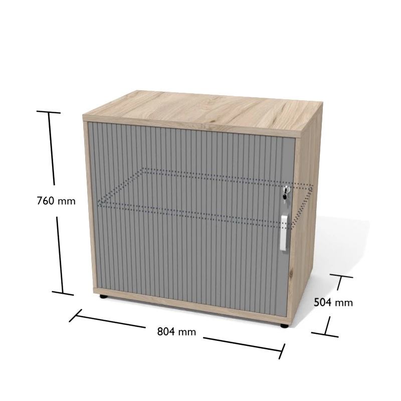 Rysunek kontenera żaluzjowego wraz z wymiarami
