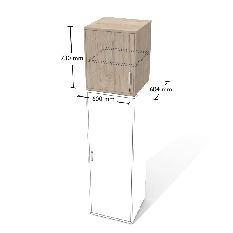 Rysunek nadstawki aktowej wraz z wymiarami