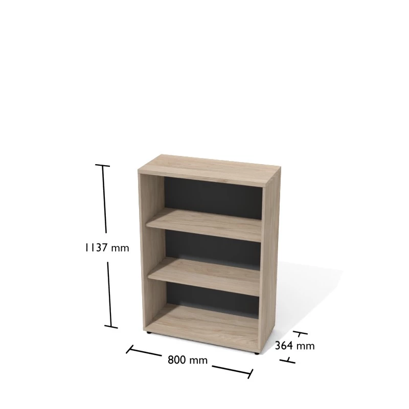 Rysunek regału aktowego wraz z wymiarami