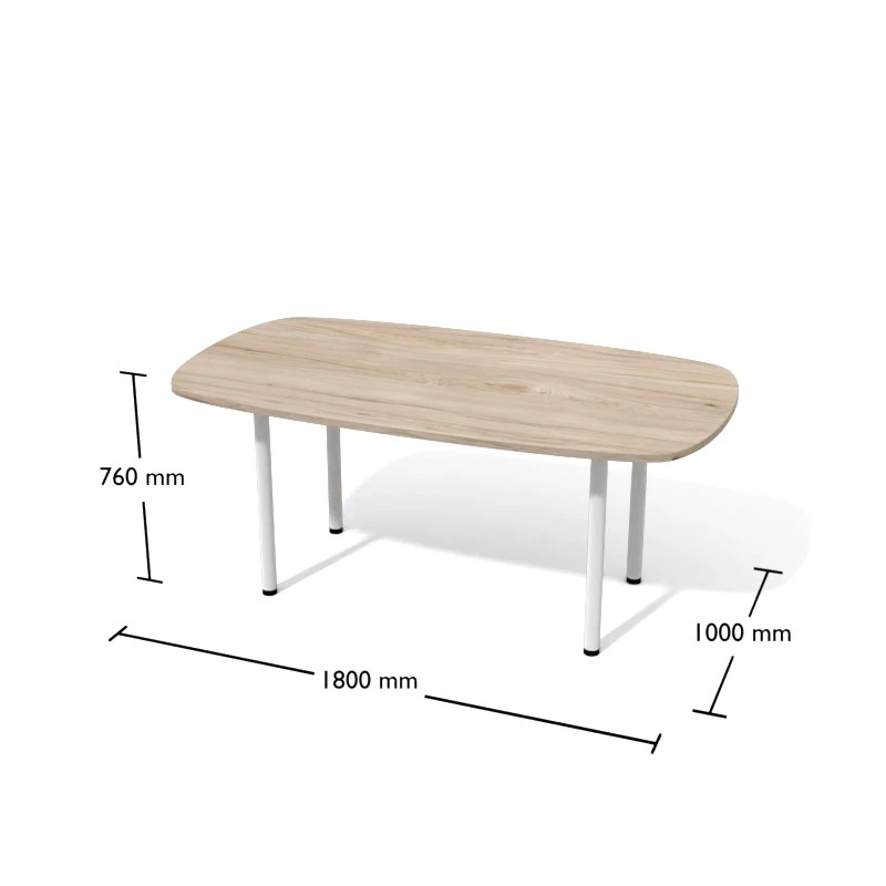 Rysunek stołu konferencyjnego wraz z wymiarami