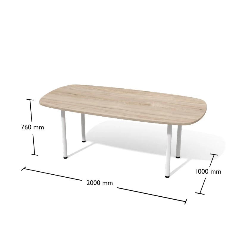 Rysunek stołu konferencyjnego wraz z wymiarami