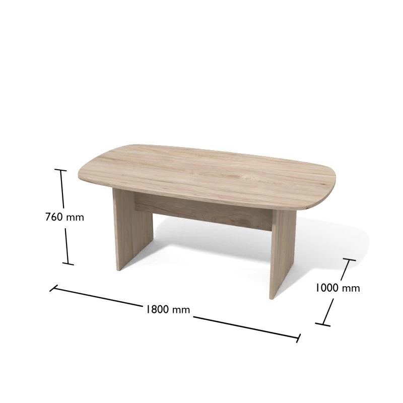 Rysunek stołu konferencyjnego wraz z wymiarami