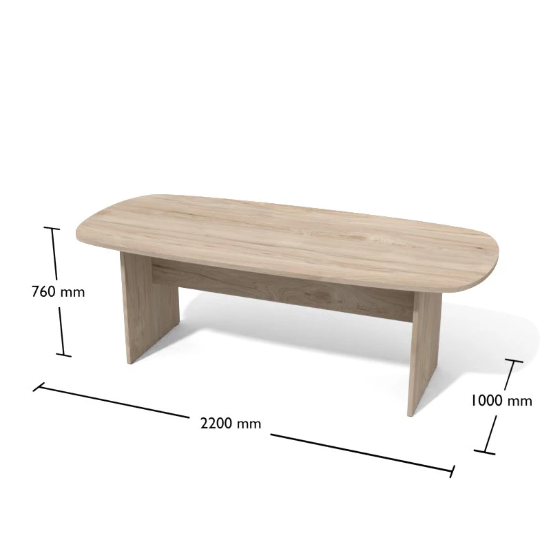 Rysunek stołu konferencyjnego wraz z wymiarami