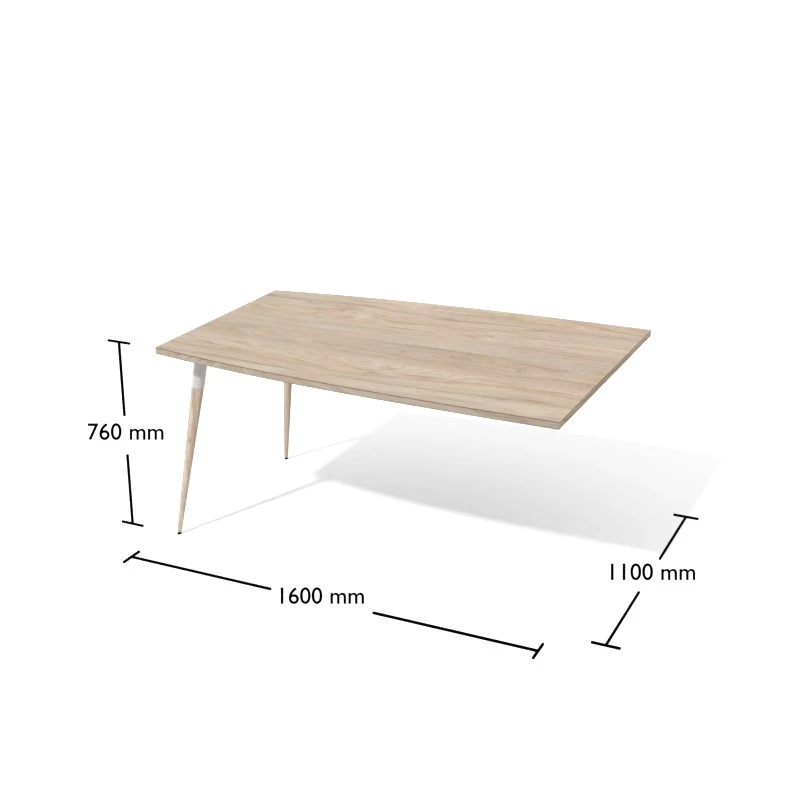 Rysunek stołu konferencyjnego wraz z wymiarami