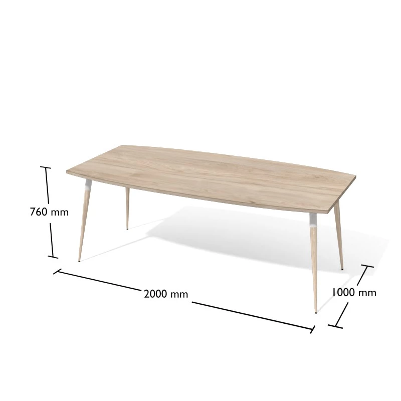 Rysunek stołu konferencyjnego wraz z wymiarami