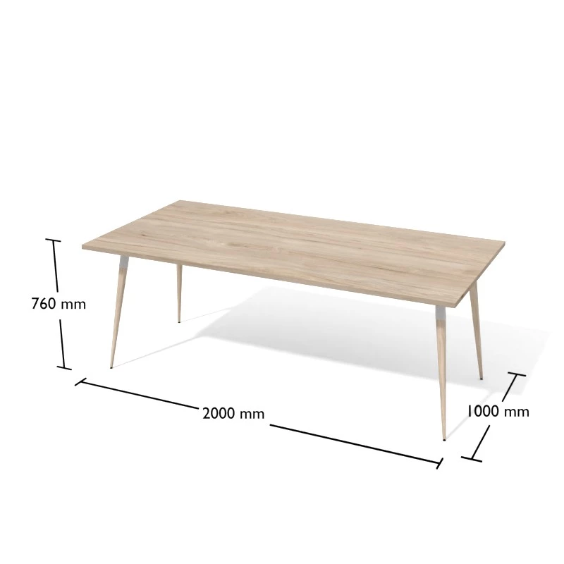  Rysunek stołu konferencyjnego wraz z wymiarami