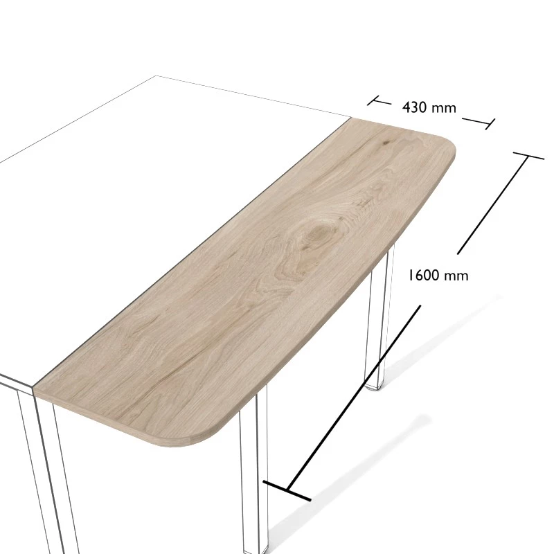 Rysunek dostawki wraz z wymiarami