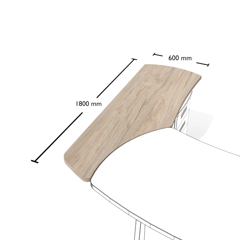 Rysunek dostawki wraz z wymiarami