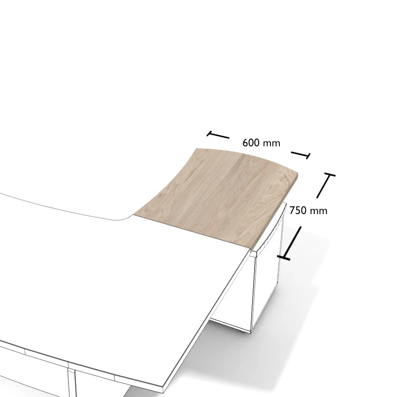 Rysunek dostawki wraz z wymiarami