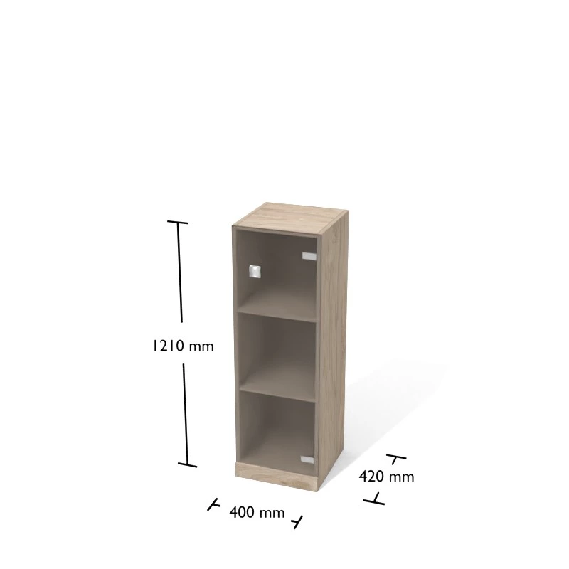 Rysunek szafki do gabinetu wraz z wymiarami