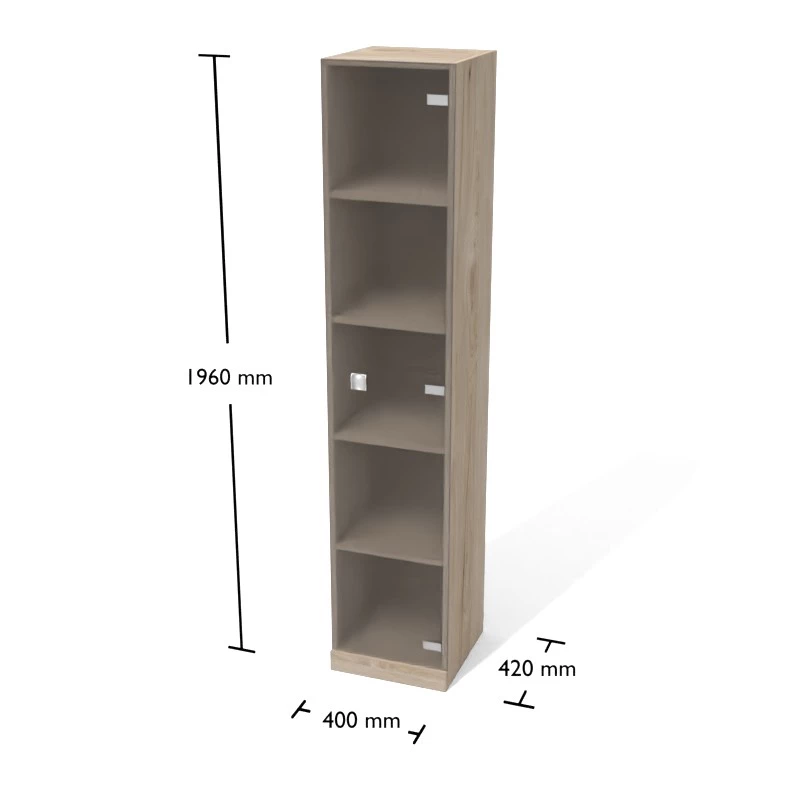 Rysunek witryny wraz z wymiarami